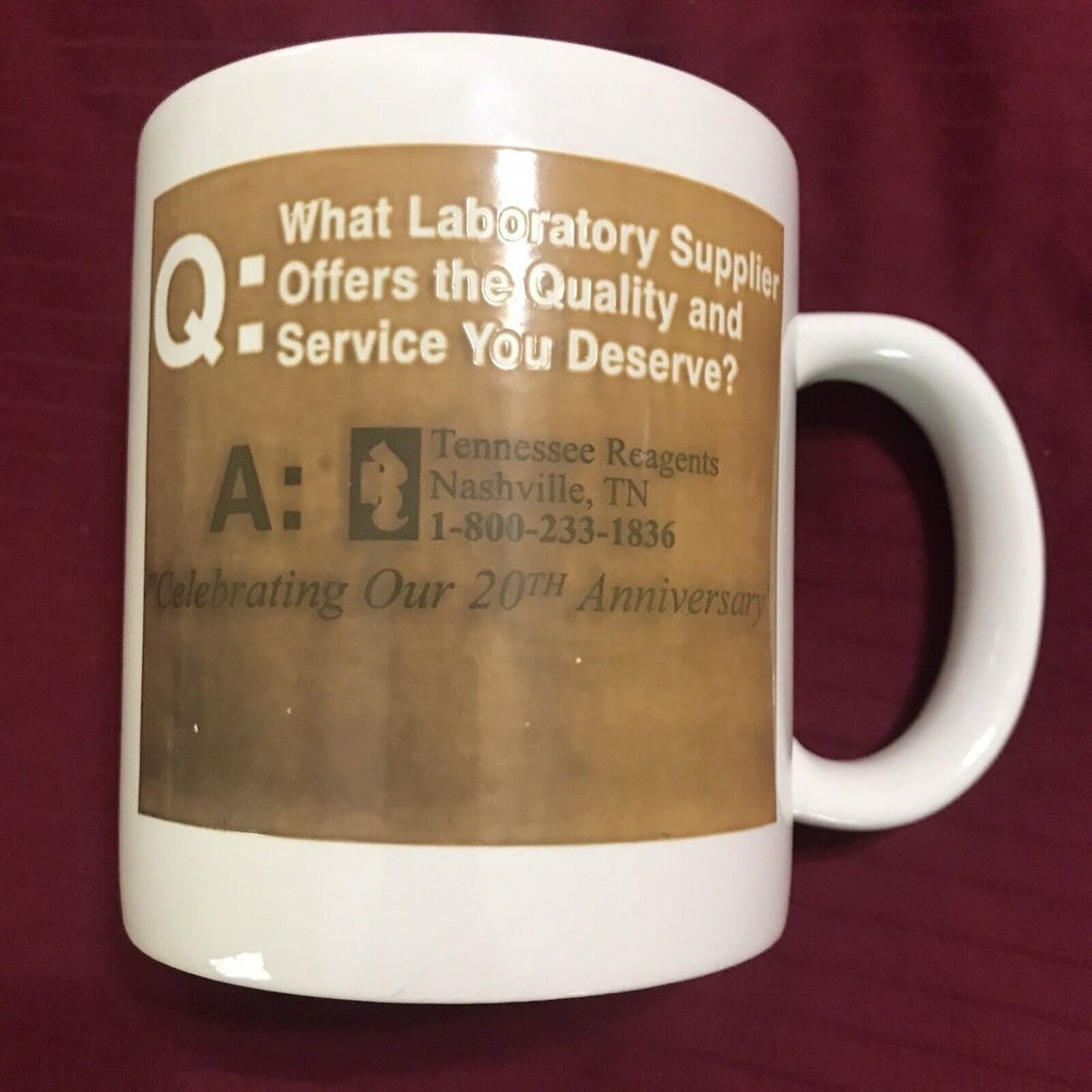 Tennessee Reagents Laboratory Supplier Nashville Coffee Mug Cup Large Linyi - Picture 2 of 5